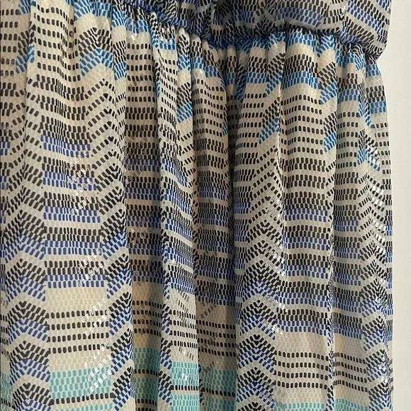 🩷Lily Rose Blue and Gray Maxi Dress - Picture 4 of 5